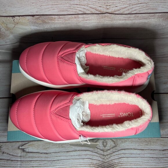 TOMS Alpargata Mallow Tea Rose Woven Slip-on Shoes Size 7.5 NEW In Box - Picture 2 of 7